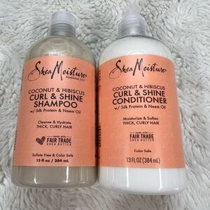 (Set of 2) Shea Moisture Coconut & Hibiscus Shampoo and Conditioner, 13 fl oz